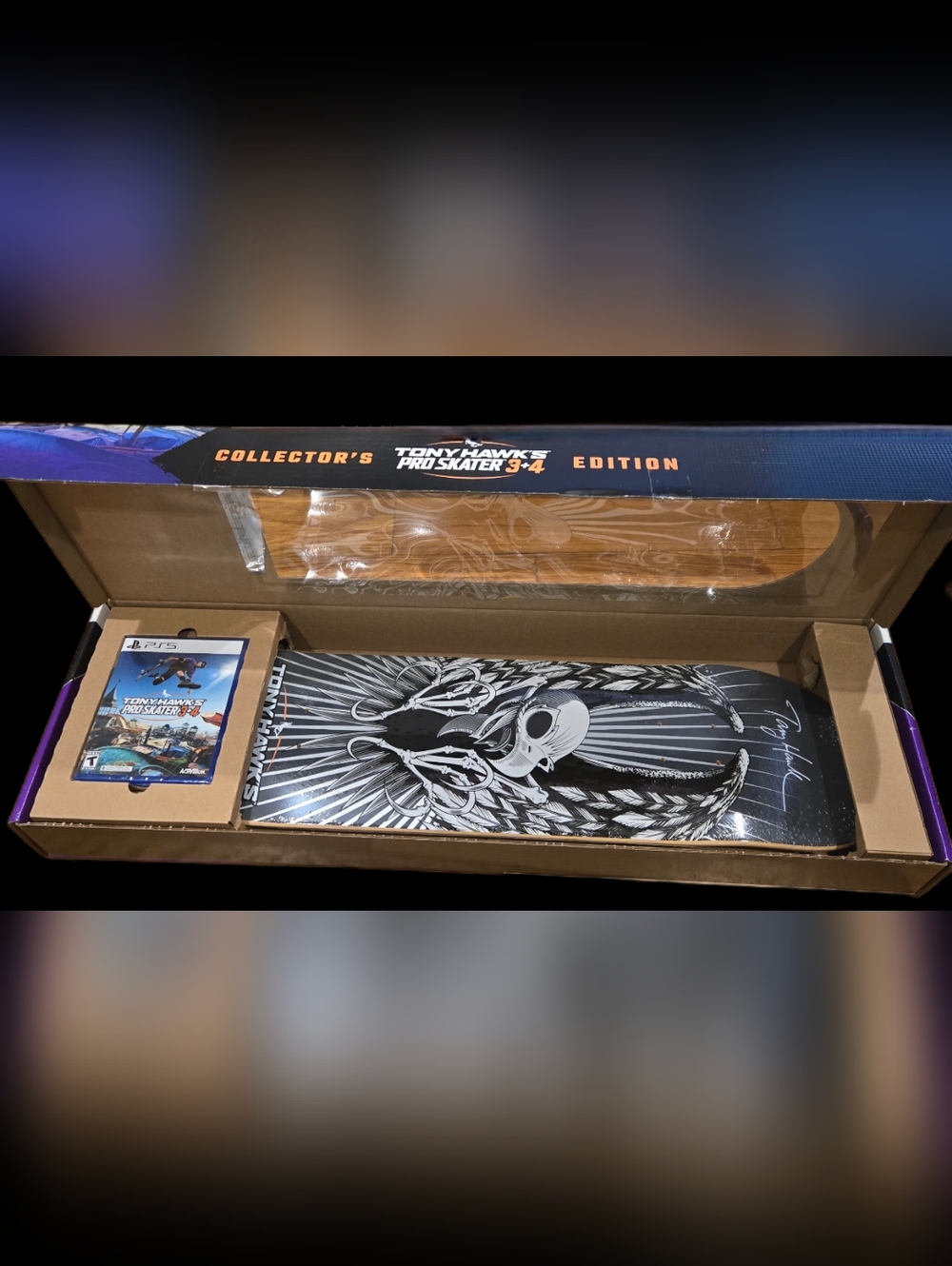 Tony Hawk Pro Skater 1+2 Collector's Edition Skateboard Deck - Black & White
